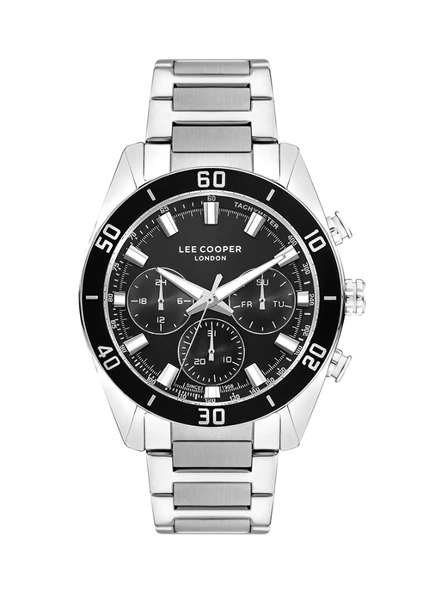 Lee Cooper LC07948.350 Tüm Fonksiyonları Aktif Gün ve Takvim Göstergeli 5 ATM Suya Dayanıklı Metalik Renk Erkek Kol Saati