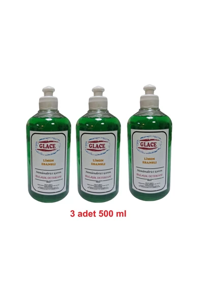 GLACE Elde Yıkama Sıvı Bulaşık Deterjanı 500 ml Limon Esanslı 3 ad * 500 ml