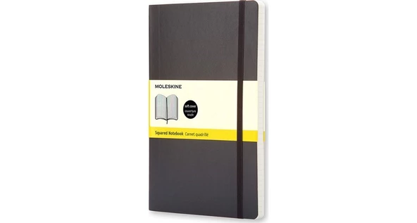 Defter Yumuşak Kapak Cep Boy Kareli Siyah Qp612