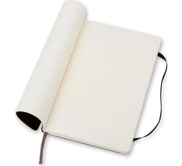 Defter Yumuşak Kapak Cep Boy Kareli Siyah Qp612 - Resim 3