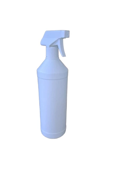 TUR-AY KİMYA 1000ml Tetikli Sprey Şişesi, Çiçek Sulama Spreyi Boş Şişe Uzun Beyaz - 2