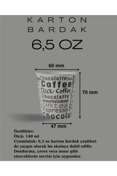 Smax Karton Bardak 7 Oz 100 lü 1 adet - 3