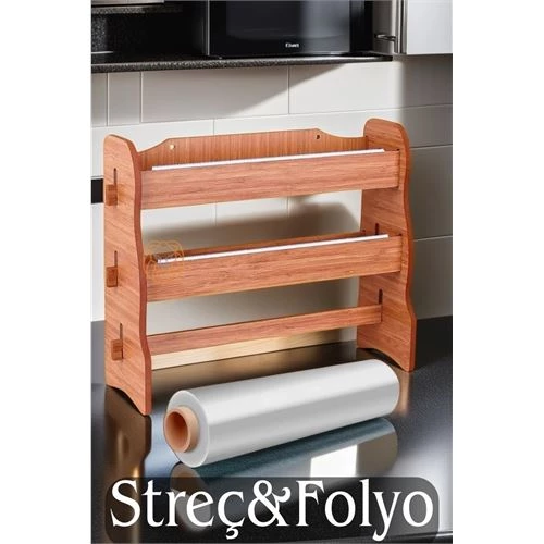 3 lü Ahşap Folyoluk Streçlik
