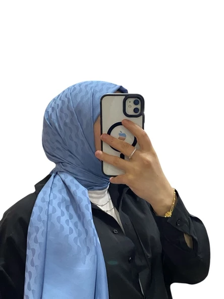 JAKARLI YARIM AY DESENLİ ŞAL 1050 - 11