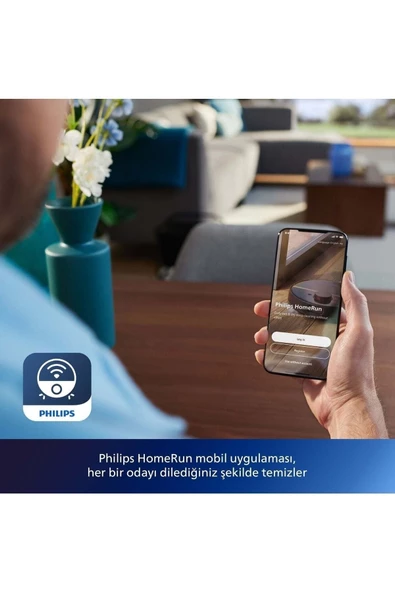 Philips 3000 Serisi Islak Kuru Moplu Siyah Robot Süpürge,4000 Pa, Sert Zemin ve Halıya Uygun - 6