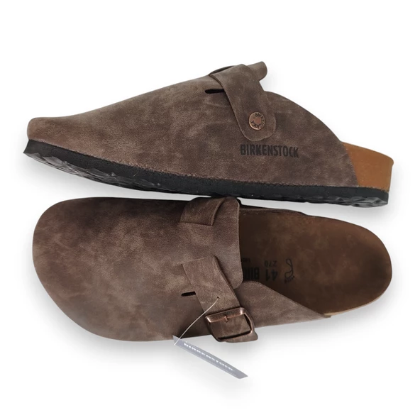 BİRKENSTOCK BOSTON UNISEX TERLİK KAHVE - Resim 2