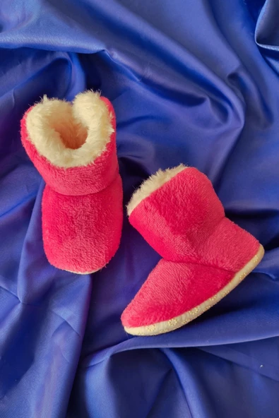 Peluş Bebek Tüylü Kaymaz Taban Patik 0-9 Ay Panduf - 11