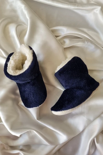 Peluş Bebek Tüylü Kaymaz Taban Patik 0-9 Ay Panduf - 3