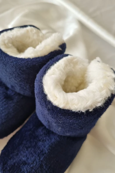 Peluş Bebek Tüylü Kaymaz Taban Patik 0-9 Ay Panduf - 2