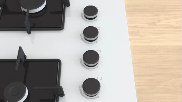 Bosch POH7C2P30O Wok Gözlü Beyaz Cam Ankastre Ocak - 2
