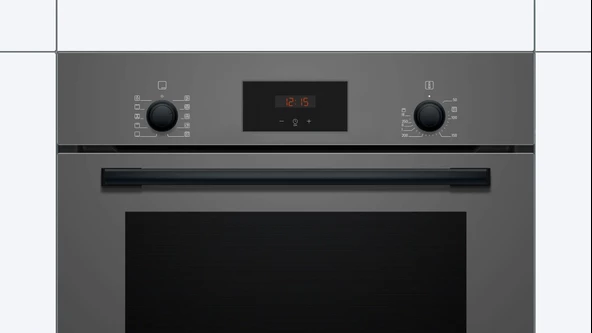 Bosch HBF512BH1T Antrasit Gri 66 lt Ankastre Fırın - 2