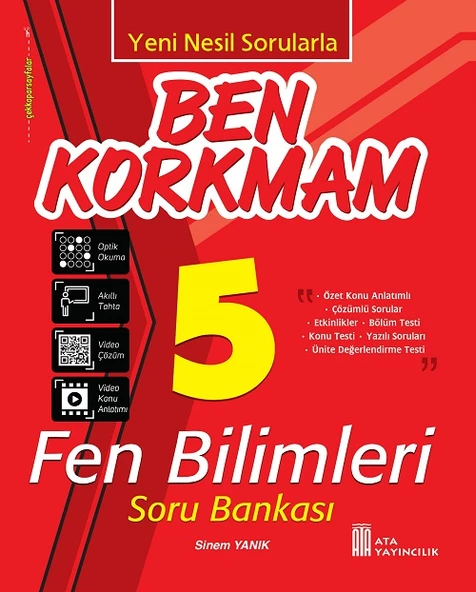 Ata 5.Sınıf Ben Korkmam Türkçe-Matematik-Fen Bilimleri-Sosyal Bilgiler+Rotring Kalem Seti Hediyeli - 4