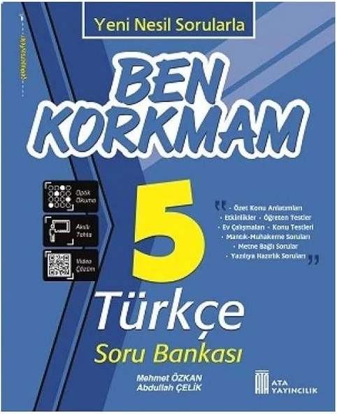Ata 5.Sınıf Ben Korkmam Türkçe-Matematik-Fen Bilimleri-Sosyal Bilgiler+Rotring Kalem Seti Hediyeli - 5