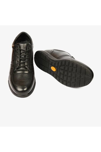 Erkek Siyah Hakiki Deri Comfort Ayakkabı 4k1fa10201 - Resim 6