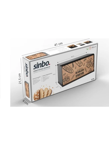 SİNBO STO-6652 AHŞAP KAPAKLI EKMEK DOLABI - 3
