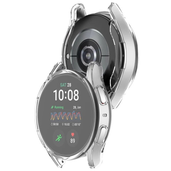 Samsung Galaxy Watch 7 40mm Uyumlu Kasa Ekran Koruyucu 360 Tam Koruma Kılıf Kapak - 3