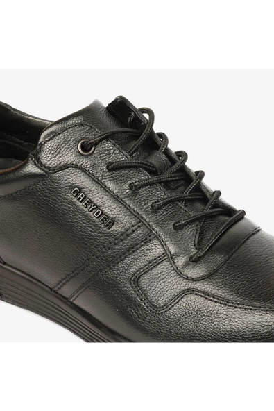 Erkek Siyah Hakiki Deri Comfort Ayakkabı 4k1fa10201 - Resim 5
