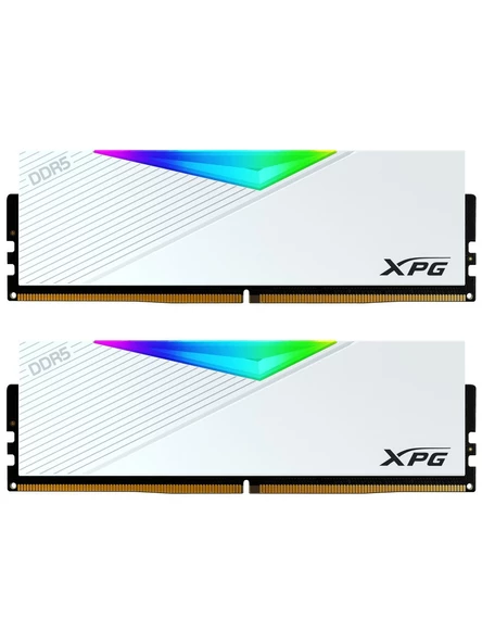 XPG LANCER 32GB(2X16) DDR5 6000MHz CL30 1.35V RGB BEYAZ MASAUSTU RAM BELLEK(AX5U6000C3016G-DCLARWH)