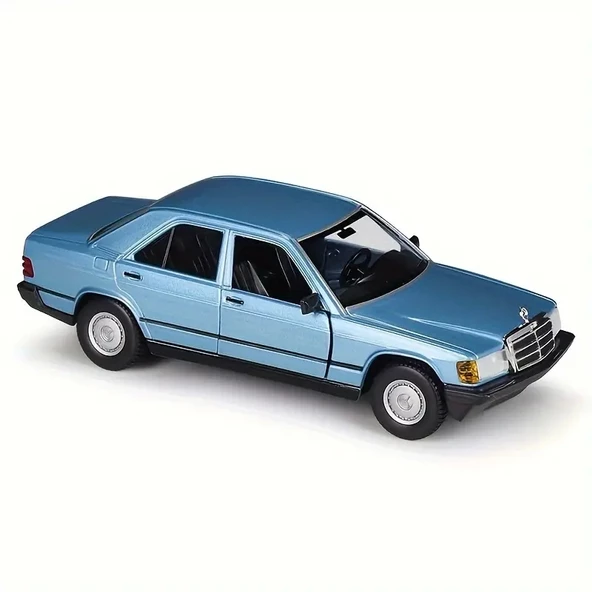 Burago 1/24 Mercedes Benz 190E 2.6 Model Araç Mavi 17,7cm x 5,5cm x 7,3cm - 3