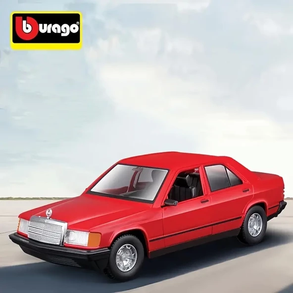 Burago 1/24 Mercedes Benz 190E 2.6 Model Araç Kırmızı 17,7cm x 5,5cm x 7,3cm - 3