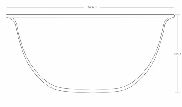 Paşabahçe 59614 Çok Amaçlı Borcam Kase - 26 Cm 3000 cc - 5