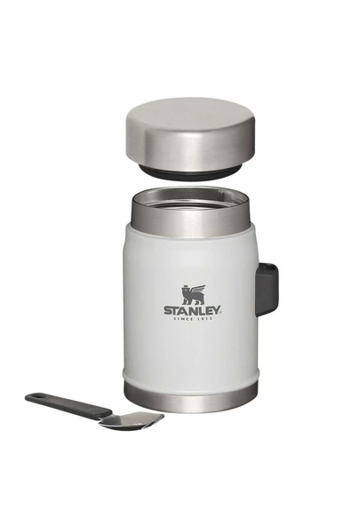 Stanley Klasik Paslanmaz Çelik Yemek Termosu Kaşıklı 0,40 lt Koyu Beyaz - 2