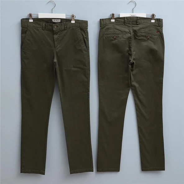 Slim Chino Pamuk Erkek Pantolon - PT-240 - Yeşil