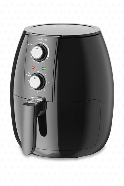 Valletta Navarro Mekanik Airfryer 4lt Sıcak Hava Fritözü Siyah