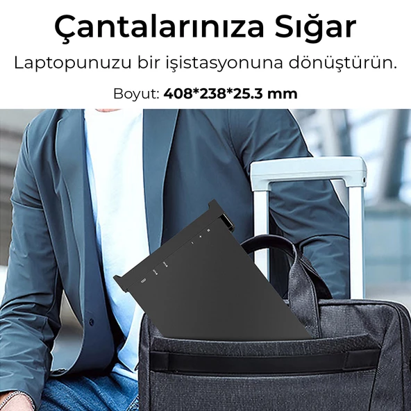 NPO NPM3 15.4" 1080p FHD IPS Type-C Taşınabilir Dizüstü Tek Monitör Çoklayıcı Notebook Monitör - 7
