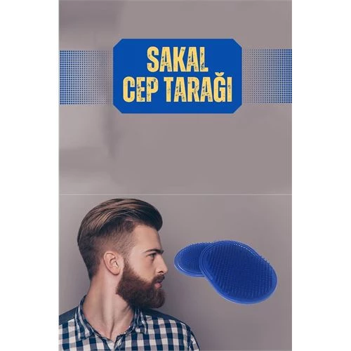 4 ADET Beretta Sakinleştirici Sakal Saç Tarama Tarağı MAVİ 716296 Toptan Paket