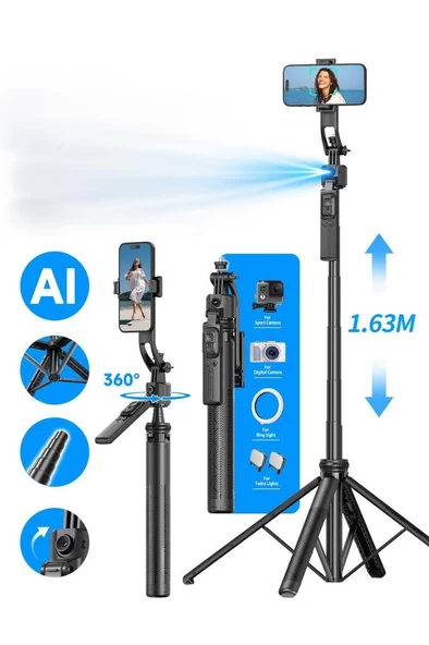 Torima C17 Telefon Tutucu Çok Amaçlı 1.6m Tripod Kamera Tripod - 3