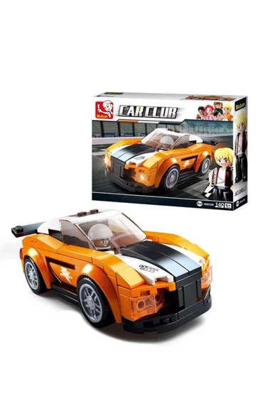 Sluban Car Club Yarış Arabası _Turuncu 1016000163000 - Resim 4