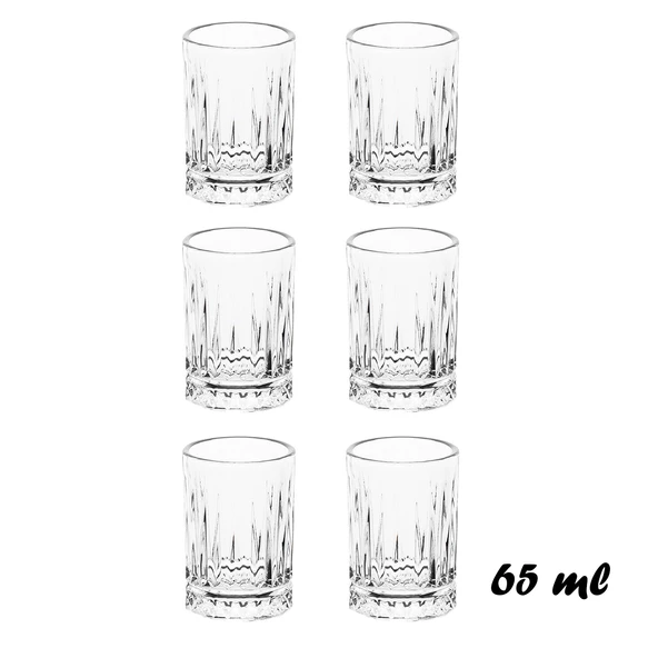 Porsima Glasya 6'lı Kahve Yanı Bardak Seti  Cam Su Bardak Seti Kahve Yanı Mini Meşrubat Bardağı Shot Bardağı 65 Ml - 3
