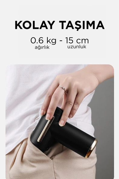 Torima BX-720 Siyah Darbeli Titreşimli Şarjlı Sporcu Masaj Tabancası Masaj Aleti Kas Egzersiz Aleti - 4