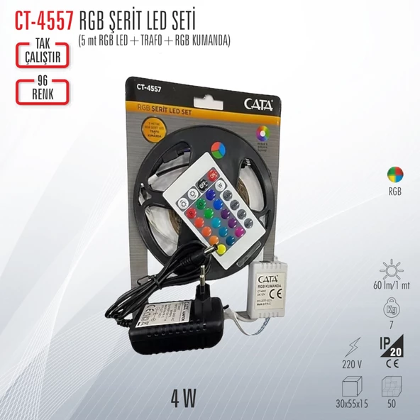 CATA CT-4557 RGB ŞERİT LED SET