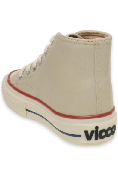 Vicco Monno 925.F24K.463 Çocuk Sneaker Bot Bej 31-34 - Resim 3