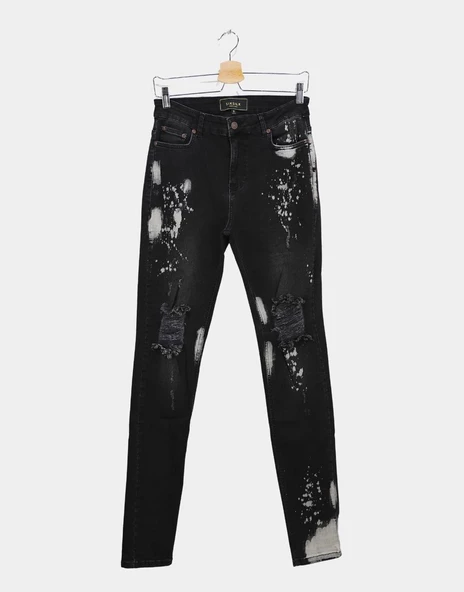 SikSilk Black Splakt Riot Erkek Kot Pantolon