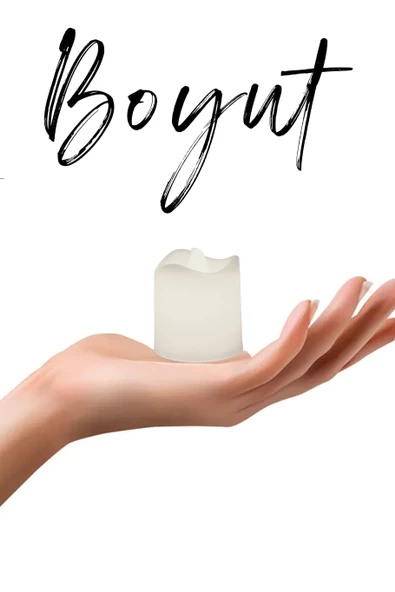 8 Adet Mat Beyaz Mini Led Mum Seti Pilli Dumansız Alevli Ledli Dekoratif Yapay Mum Dekor Işığı - 7