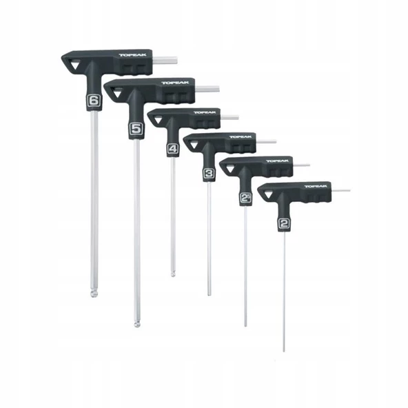 Topeak T-Handle DuoHex Wrench Set 6'lı Alyan Anahtar Seti TPS-SP01 250313 - 2