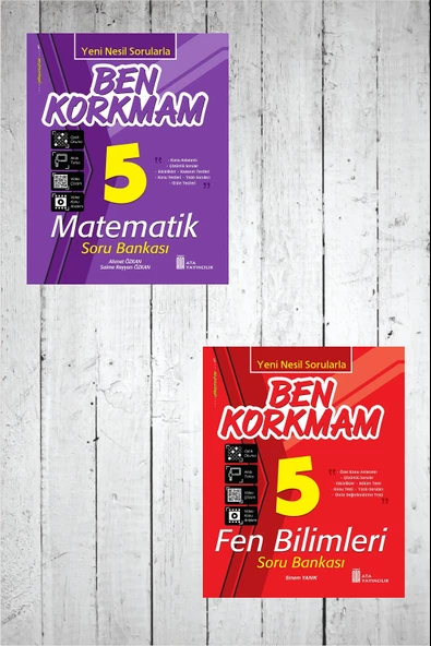Ata 5.Sınıf Ben Korkmam Matematik -Fen Bilimleri Soru Bankası