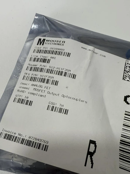 Onsemi H11F3SM Mosfet Çıkışlı Optokuplör 10 Adet - 4