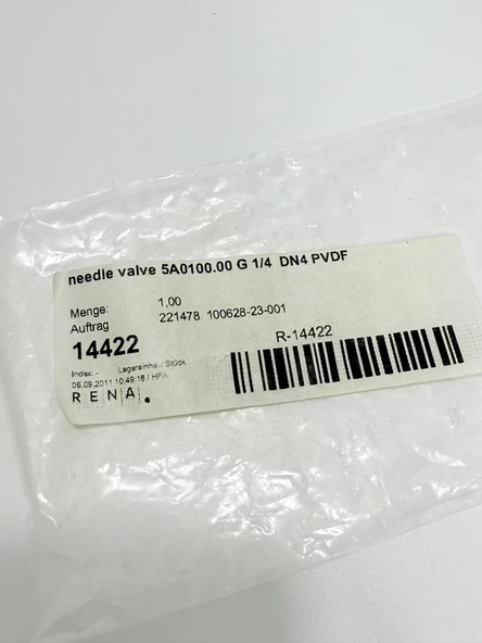 EM-Technik İğneli Valf 5A0100.00G 1/4 DN4 PVDF - 4