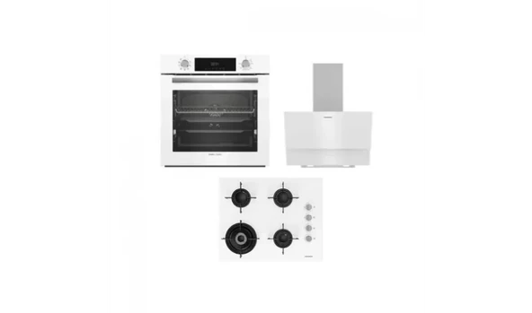 Grundig GEBM 12302 W+GDSP 2451 W+GIGL 622410 W Beyaz Ankastre Set