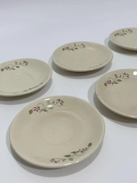 Seramik 6'lı Kahve Fincan Tabağı (Model 2) - 3