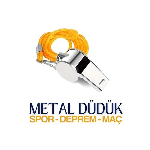 4 ADET Metal Spor ve Deprem Düdüğü Sigefriedo Design 715684 Toptan Paket