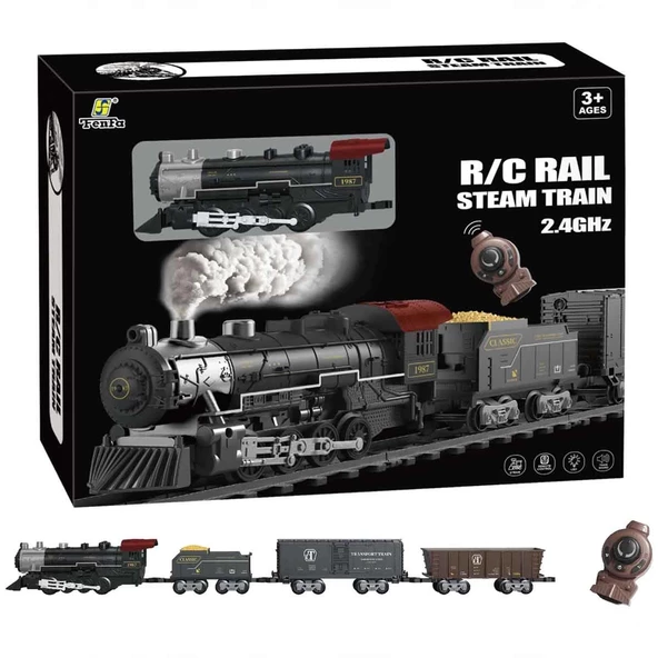 Classic Steam Kumandalı 2,4 Ghz Pilli Tren Seti 30 Parça 1613G