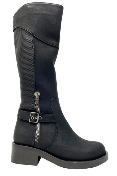 Leona 2701-E Deri Trend Fashion Kadın Çizme - 2