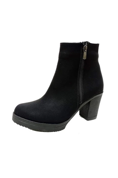 Efsun 1659-22 Yağlı Deri Fashion Fermuarlı Kadın Bot - Resim 4
