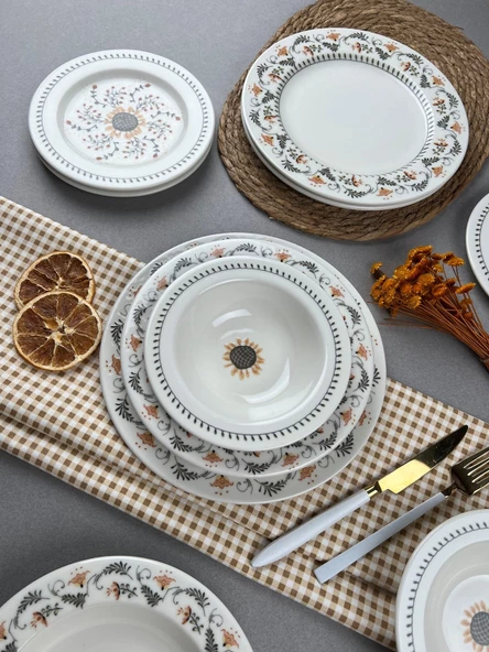 Porser Sunflower Yemek Takımı 6 Kişilik 24 Parça BNS24YKPRS1061