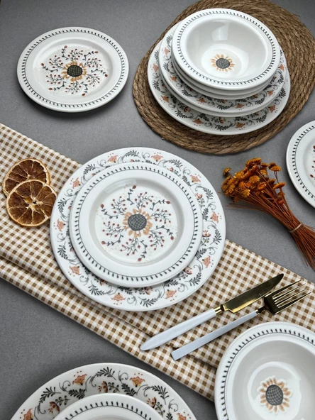 Porser Sunflower Yemek Takımı 6 Kişilik 24 Parça BNS24YKPRS1061 - 5